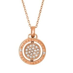 Michael Kors Flip Glitz Reversible Pendant in Rose